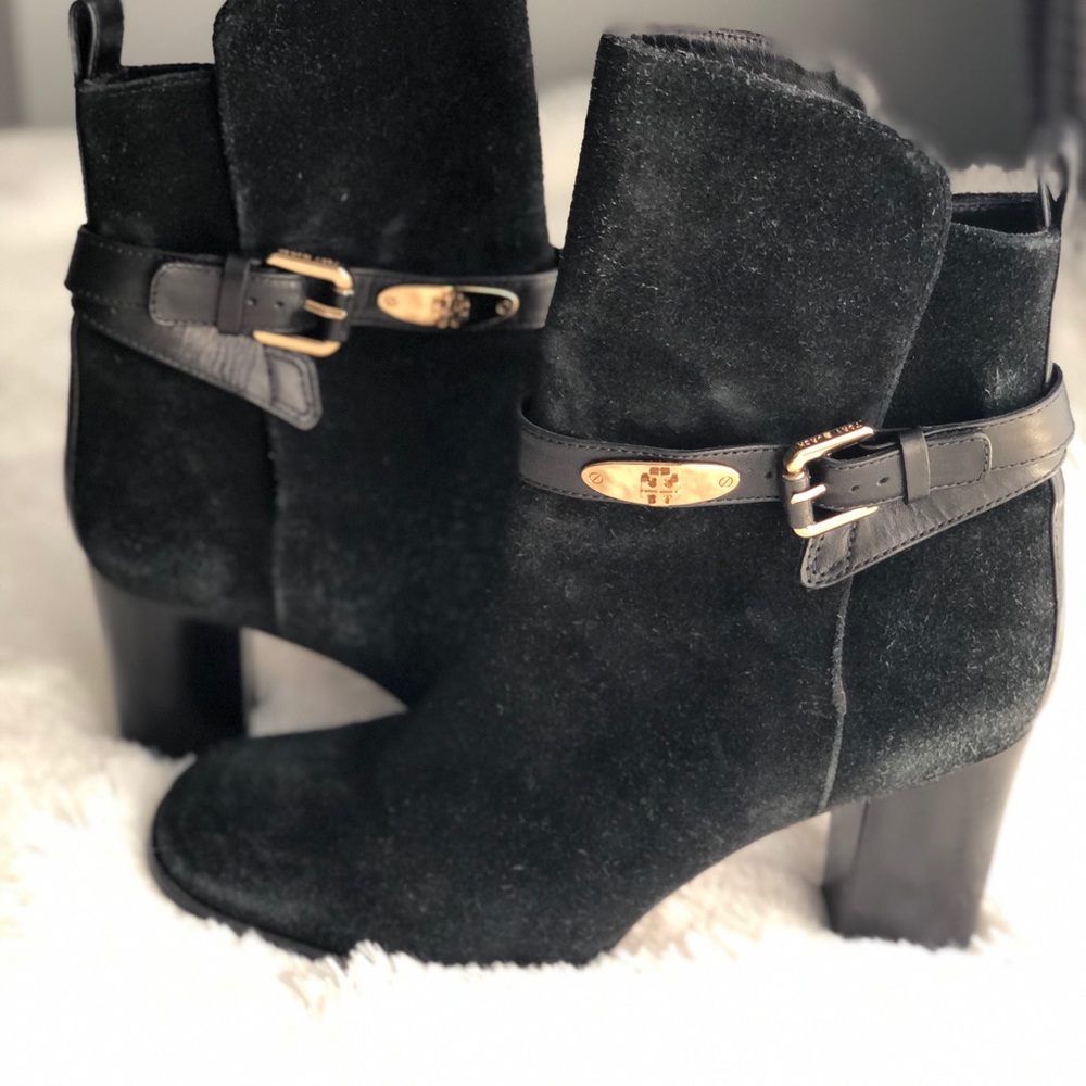Tory Burch black suede ankle boots - Picture 7 of 9